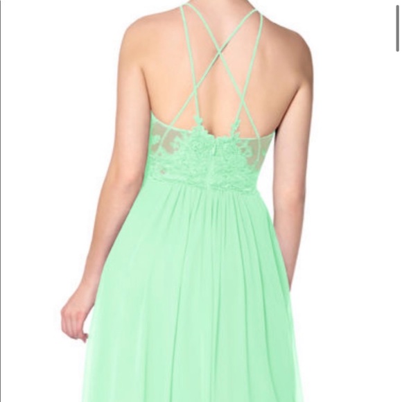Azazie Ginger Allure Bridesmaid’s Dresses in Mint Green. - Picture 2 of 4